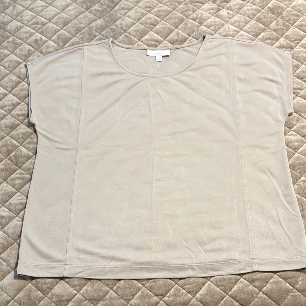 J. Jill Soft Beige Short Sleeve Top